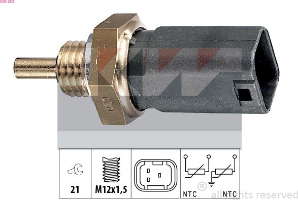 KW 530 252 - Sonde de température, liquide de refroidissement cwaw.fr