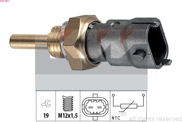 KW 530 264 - Sonde de température, liquide de refroidissement cwaw.fr