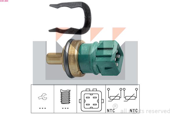 KW 530 260 - Sonde de température, liquide de refroidissement cwaw.fr