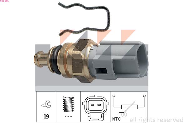 KW 530 285 - Sonde de température, liquide de refroidissement cwaw.fr