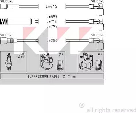 KW 359 956 - Kit de câbles d'allumage cwaw.fr