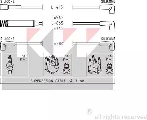 KW 359 513 - Kit de câbles d'allumage cwaw.fr