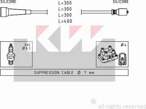 KW 360 492 - Kit de câbles d'allumage cwaw.fr