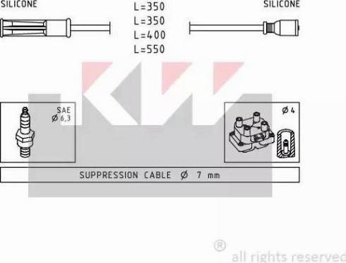 KW 360 443 - Kit de câbles d'allumage cwaw.fr