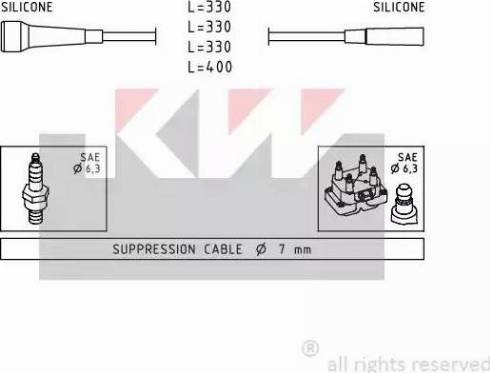 KW 360 501 - Kit de câbles d'allumage cwaw.fr