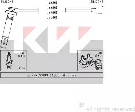 KW 360 817 - Kit de câbles d'allumage cwaw.fr