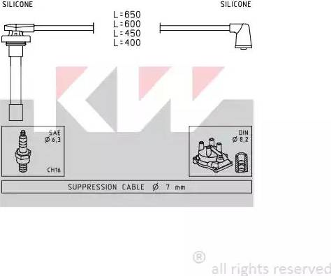 KW 360 714 - Kit de câbles d'allumage cwaw.fr