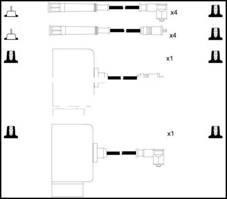 LEMARK HOES1143 - Kit de câbles d'allumage cwaw.fr