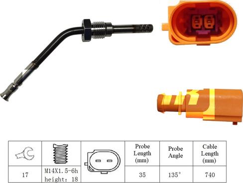 LEMARK LXT001 - Capteur, température des gaz cwaw.fr