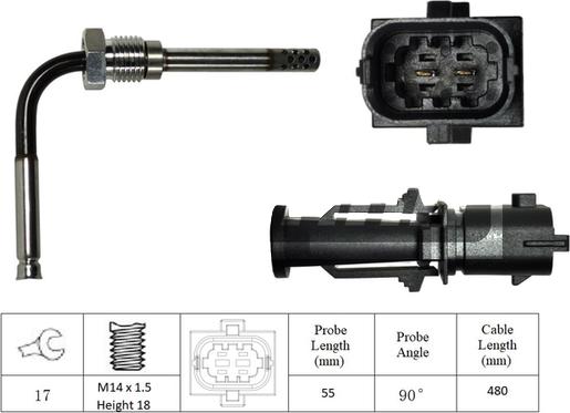 LEMARK LXT084 - Capteur, température des gaz cwaw.fr