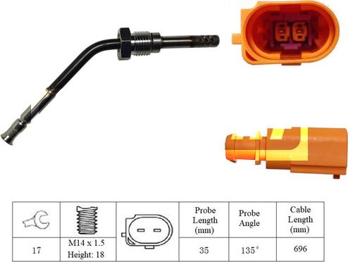 LEMARK LXT191 - Capteur, température des gaz cwaw.fr