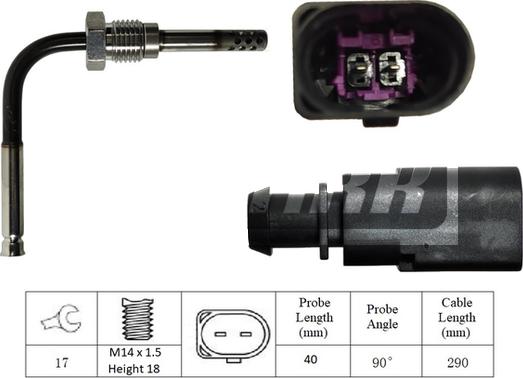 LEMARK LXT149 - Capteur, température des gaz cwaw.fr