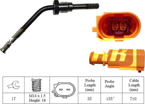 LEMARK LXT307 - Capteur, température des gaz cwaw.fr