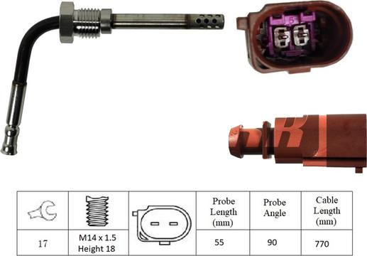 LEMARK LXT248 - Capteur, température des gaz cwaw.fr