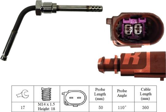 LEMARK LXT265 - Capteur, température des gaz cwaw.fr