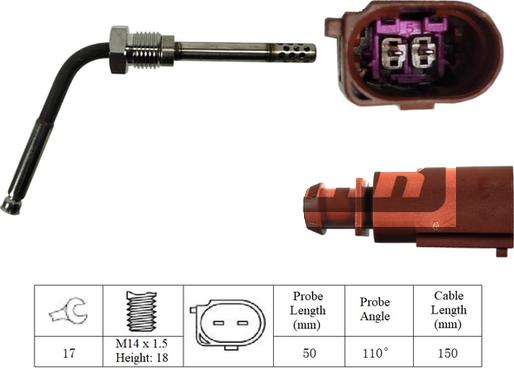 LEMARK LXT268 - Capteur, température des gaz cwaw.fr