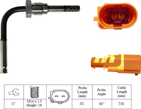 LEMARK LXT235 - Capteur, température des gaz cwaw.fr