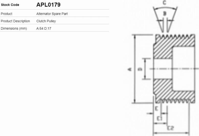 LE Part APL0179 - Poulie, alternateur cwaw.fr