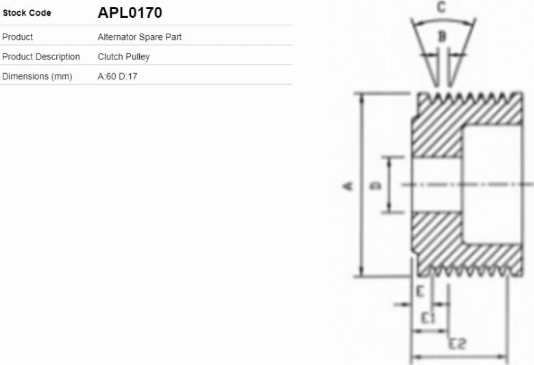 LE Part APL0170 - Poulie, alternateur cwaw.fr