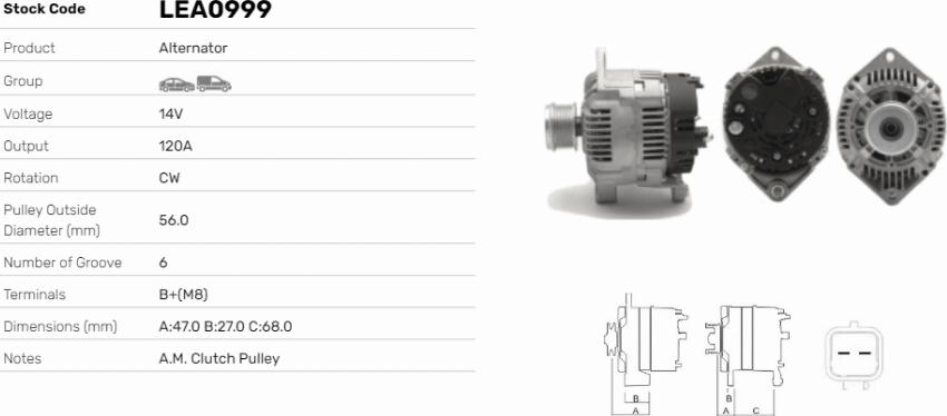 LE Part LEA0999 - Alternateur cwaw.fr