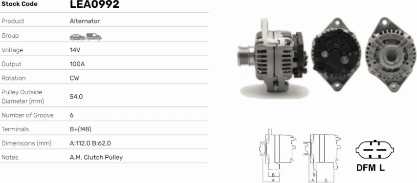 LE Part LEA0992 - Alternateur cwaw.fr