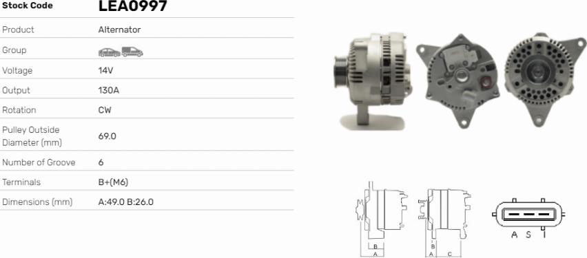 LE Part LEA0997 - Alternateur cwaw.fr