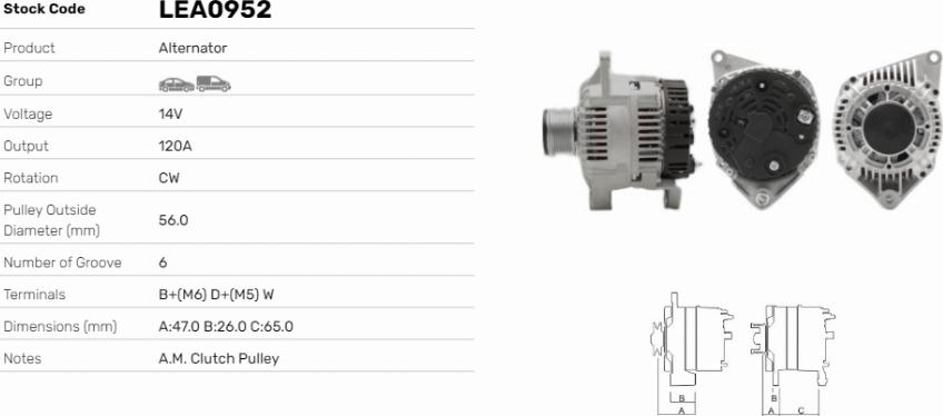 LE Part LEA0952 - Alternateur cwaw.fr