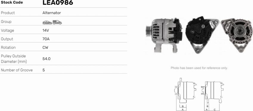LE Part LEA0986 - Alternateur cwaw.fr