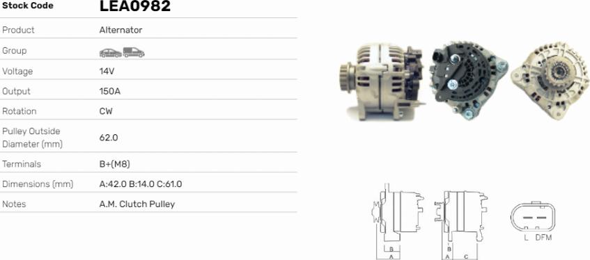 LE Part LEA0982 - Alternateur cwaw.fr