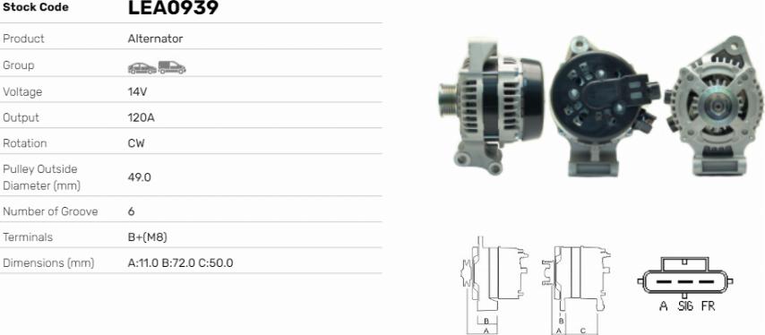 LE Part LEA0939 - Alternateur cwaw.fr