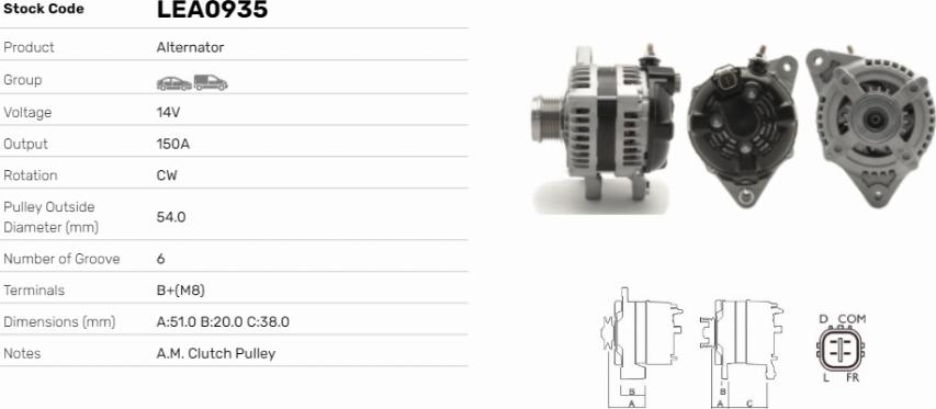 LE Part LEA0935 - Alternateur cwaw.fr