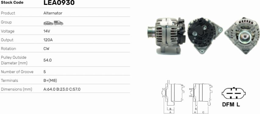 LE Part LEA0930 - Alternateur cwaw.fr