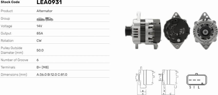 LE Part LEA0931 - Alternateur cwaw.fr