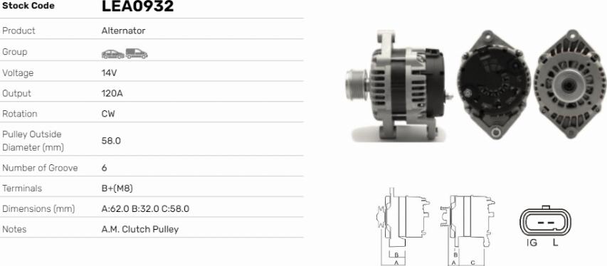 LE Part LEA0932 - Alternateur cwaw.fr