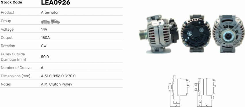 LE Part LEA0926 - Alternateur cwaw.fr