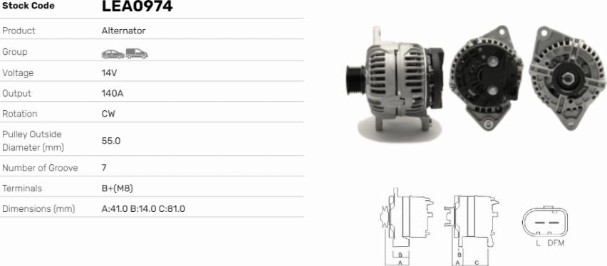 LE Part LEA0974 - Alternateur cwaw.fr