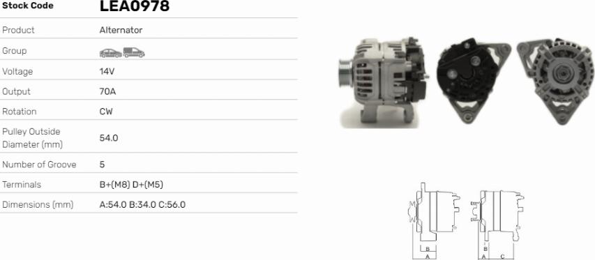LE Part LEA0978 - Alternateur cwaw.fr