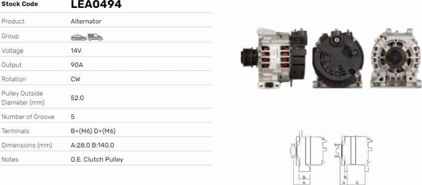 LE Part LEA0494 - Alternateur cwaw.fr