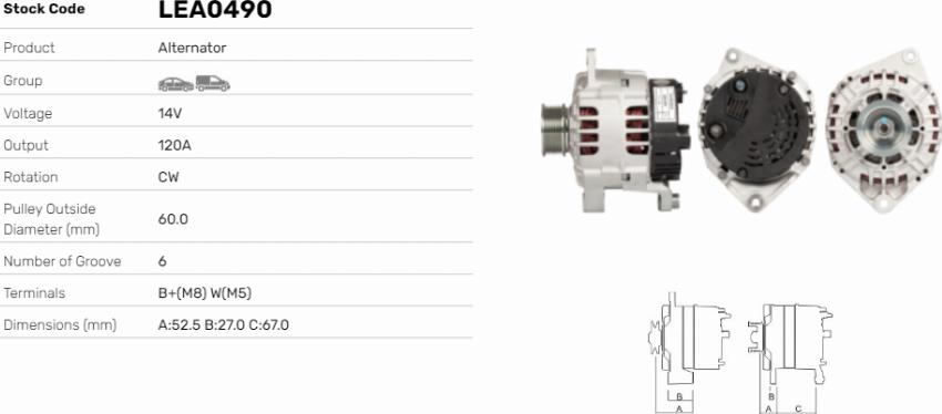 LE Part LEA0490 - Alternateur cwaw.fr