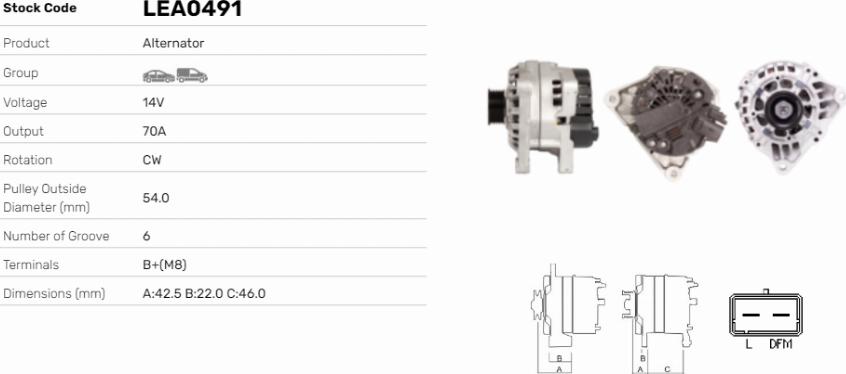 LE Part LEA0491 - Alternateur cwaw.fr