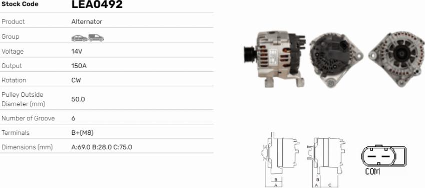 LE Part LEA0492 - Alternateur cwaw.fr