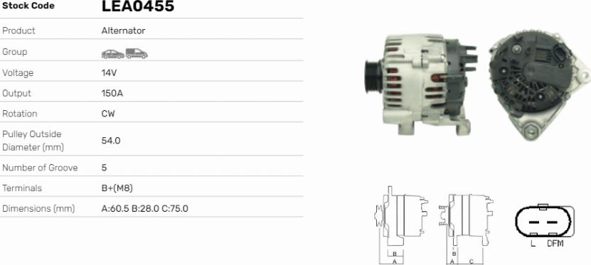 LE Part LEA0455 - Alternateur cwaw.fr