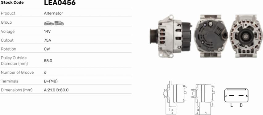 LE Part LEA0456 - Alternateur cwaw.fr
