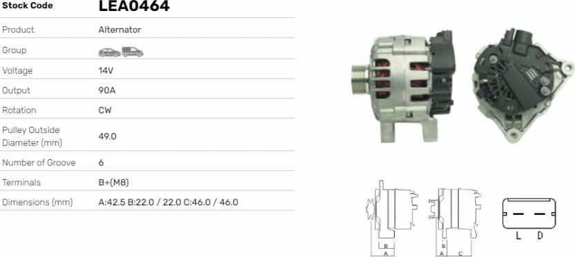 LE Part LEA0464 - Alternateur cwaw.fr