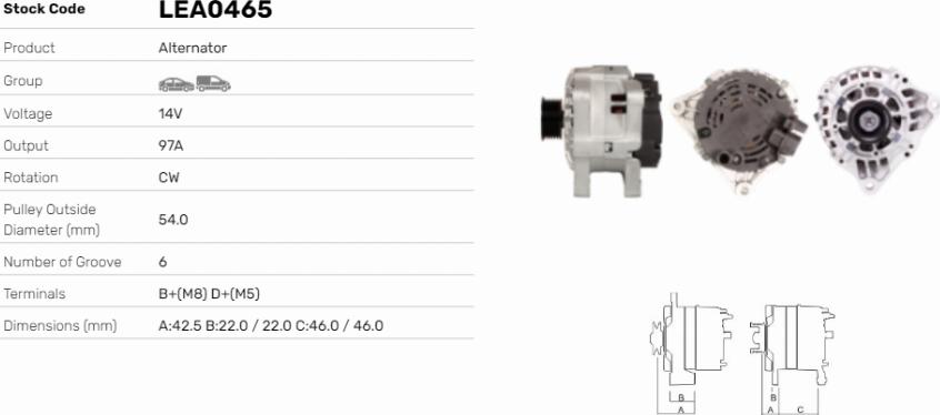 LE Part LEA0465 - Alternateur cwaw.fr