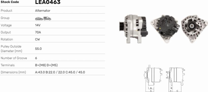 LE Part LEA0463 - Alternateur cwaw.fr