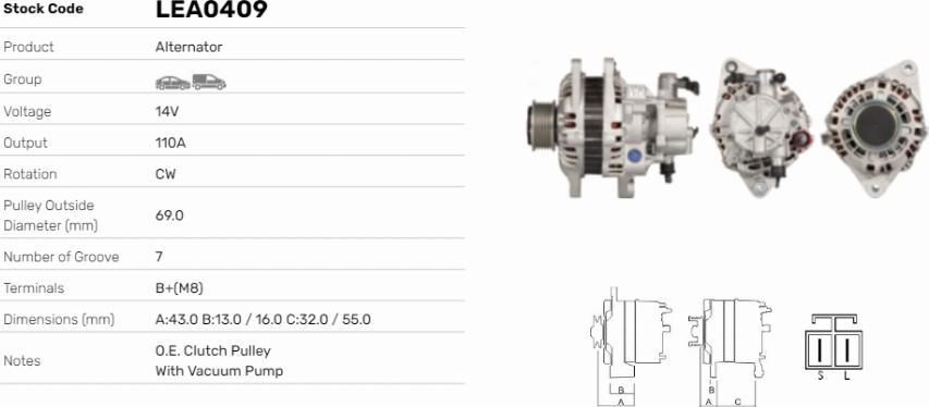 LE Part LEA0409 - Alternateur cwaw.fr