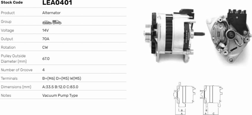 LE Part LEA0401 - Alternateur cwaw.fr