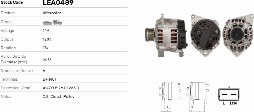 LE Part LEA0489 - Alternateur cwaw.fr