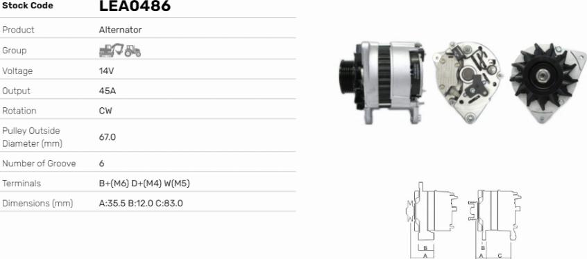 LE Part LEA0486 - Alternateur cwaw.fr